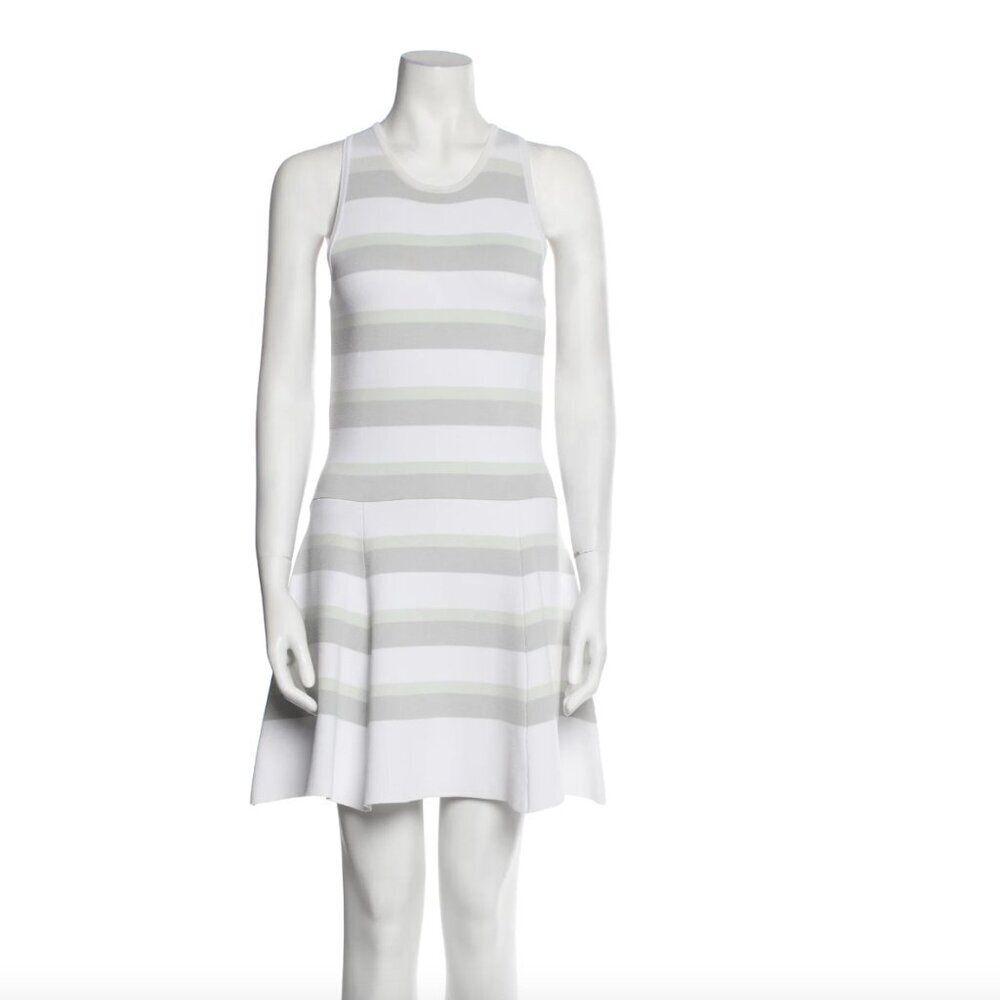 A.L.C Neutral Striped Mini A-Line Dress Size XS
